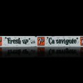 Bilingual enamel 7UP sign “Fresh up / Ça ravigote” push bar - 1