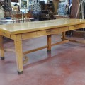 Antique 4 drawers oak table  - 5