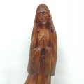 Signed wood sculpture by J. Marc Morin, minimalist Virgin - 5