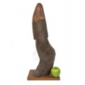 Signed wood sculpture by J. Marc Morin, minimalist Virgin - 4