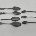 Set of antique pewter spoons - 2