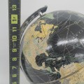 Vintage world globe with sleek chrome base - 2