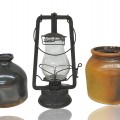 Vintage jug, lantern and crock - 1