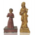 Antique little woodne statues, Europe  ( red one sold ) - 1