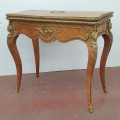 Antique cards table, brass ornements - 8