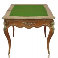 Antique cards table, brass ornements - 1