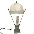 Antique lamp with asian ivory ornement  - 1