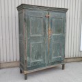 Antique 8 panels armoire, original color - 11