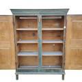 Antique 8 panels armoire, original color - 4