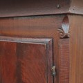 Belle horloge dite grand-père, beau faux-fini d'origine et mécanisme en bois, non-fonctionnelle - 4