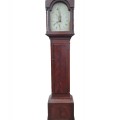 Belle horloge dite grand-père, beau faux-fini d'origine et mécanisme en bois, non-fonctionnelle - 7