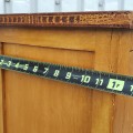 Antique light-wood cabinet with decorative inlaid door. - 7