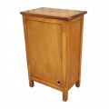 Antique light-wood cabinet with decorative inlaid door. - 4