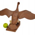 Folk art wooden goose sculpture made by Marcel Banville of Deauville, Quebec - 2