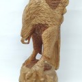 Aigle sculpté en bois, sculpture  - 4