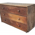 Antique pine general store 3 drawers counter  - 4