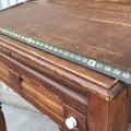 Antique pine desk, late 19th century  - 7