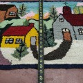 Ancien tapis crocheté, art populaire  - 3