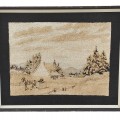 Vintage folk art hooked rug  - 1
