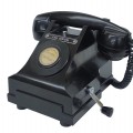 Antique black crank telephone with a great industrial look - 1