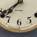 Antique mantel clock with gong, black case and gilt accents. - 2