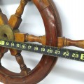 Ancienne roue de gouvernail de bateau, 24 pouces de diamètre - 3