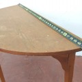 Ancienne table demi-lune antique en pin  - 3
