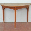 Ancienne table demi-lune antique en pin  - 7