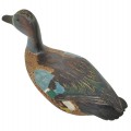 Wooden decoy signed Léo Chagnon  - 2