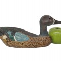 Wooden decoy signed Léo Chagnon  - 5