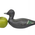 Wooden duck hunting decoy signed Louis Matte - 4