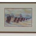 Signed Yvonne Bolduc winter watercolor - 1