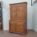 Antique 2 parts armoire, 12 raised panels cupboard, early 19 century  - 8