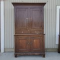 Armoire antique 2 corps, pin et frêne, clous carrés et couleur d'origine  - 3