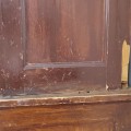 Armoire antique 2 corps, pin et frêne, clous carrés et couleur d'origine  - 8