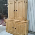 Armoire antique 2 corps en pin - 2
