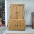 Armoire antique 2 corps en pin - 8