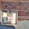 Antique faux grain painted cabinet - 3