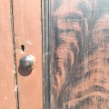 Antique faux grain painted cabinet - 8
