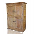 Armoire antique en pin, 10 caissons, clous forgés  - 1