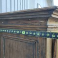 8 panels pine armoire, cupboard, has been cutting  - 7
