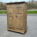 Armoire antique en pin, 8 caissons soulevés, début 19e siècle  - 10