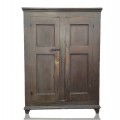 Antique country 8 panels cupboard, armoire on original color - 2