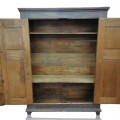 Antique country 8 panels cupboard, armoire on original color - 3