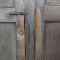 Antique country 8 panels cupboard, armoire on original color - 5