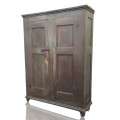 Antique country 8 panels cupboard, armoire on original color - 1