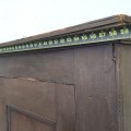 Antique country 8 panels cupboard, armoire on original color - 8