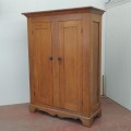 Armoire antique en pin, clous carrés, base restaurée - 9