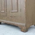 Armoire antique en pin, couleur d'origine et clous carrés  - 6