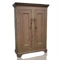 Armoire antique en pin, couleur d'origine et clous carrés  - 1